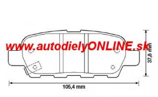 Nissan X TRAIL (T31) 6/07-10 zadné platničky Sada / BREMBO /