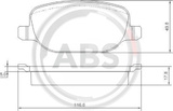 Alfa 159 zadné platničky sada /A.B.S./